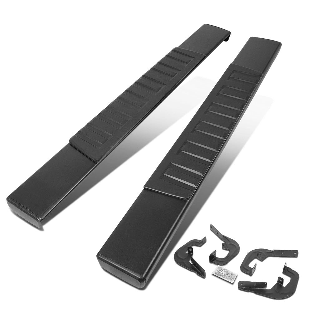 Extruded Flat Black Running Board Nerf Bar For 07-18 Silverado 1500 Standard Cab
