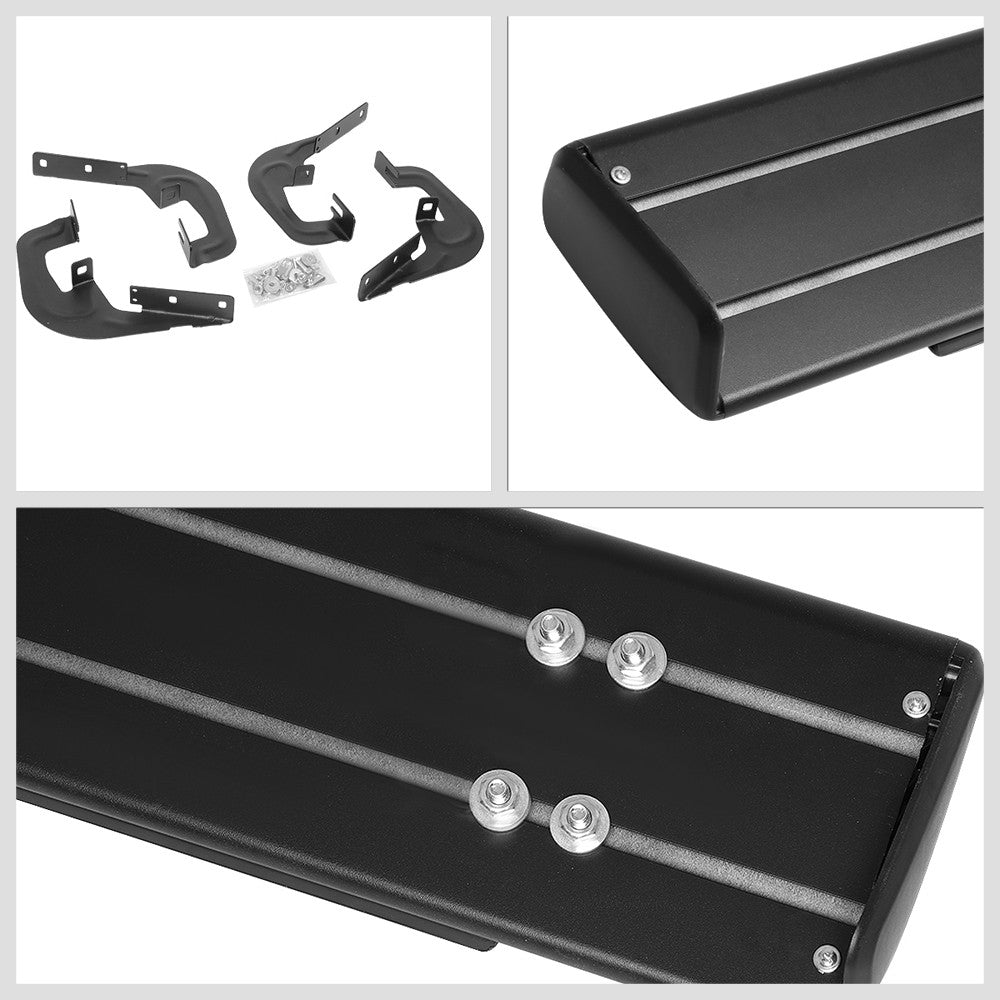 Extruded Flat Black Running Board Nerf Bar For 07-18 Silverado 1500 Standard Cab