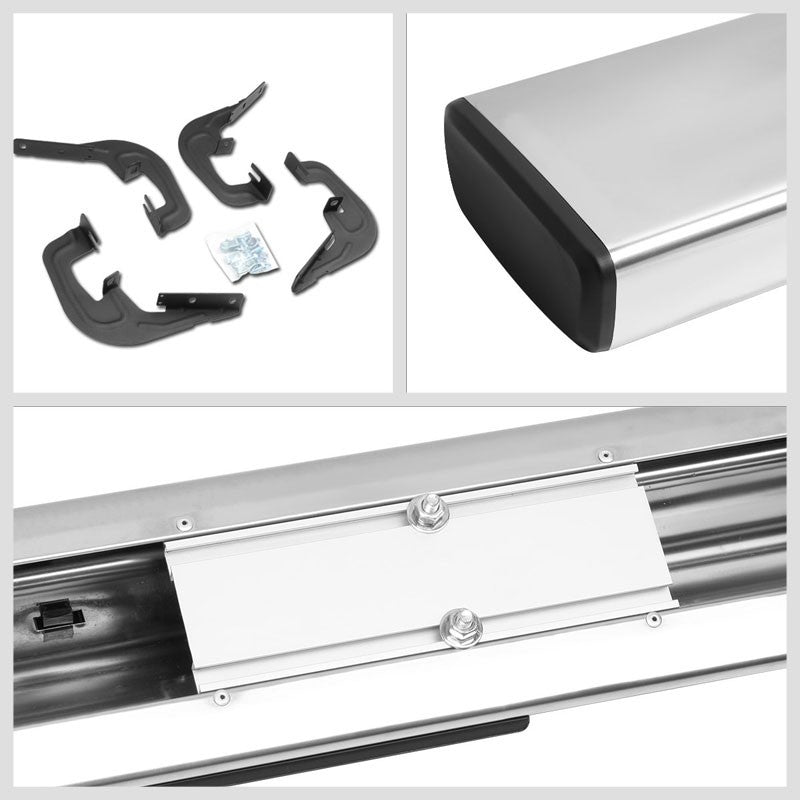 Extruded Flat Metal Running Board Nerf Bar For 07-18 Silverado 1500 Standard Cab