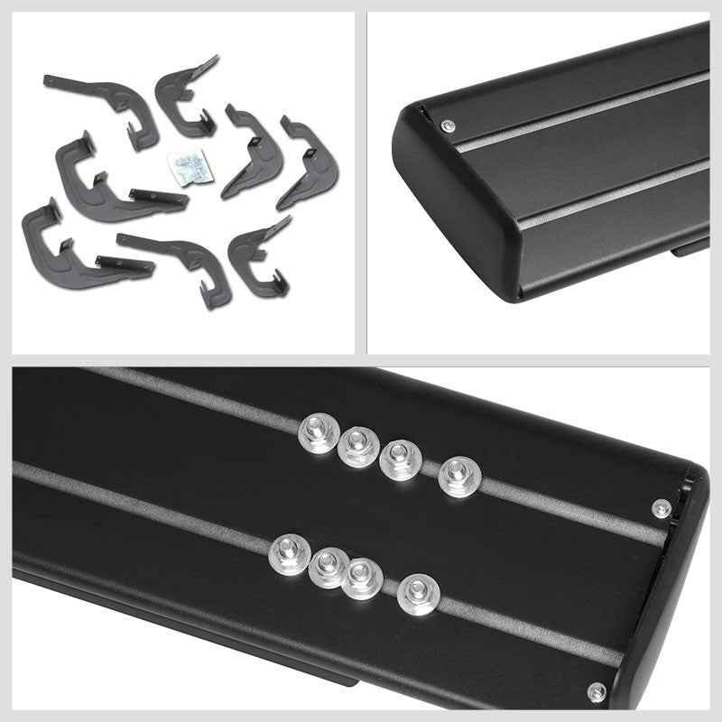 Extruded Flat Black Running Board Nerf Bar For 07-18 Silverado 1500 Crew Cab