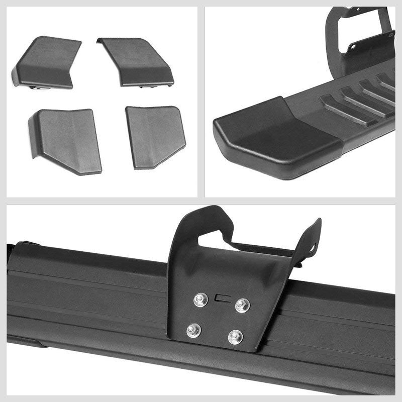 Flat Board Stripe Pad Black Alu Running Board Nerf Bar For 15+ F150 Crew Cab