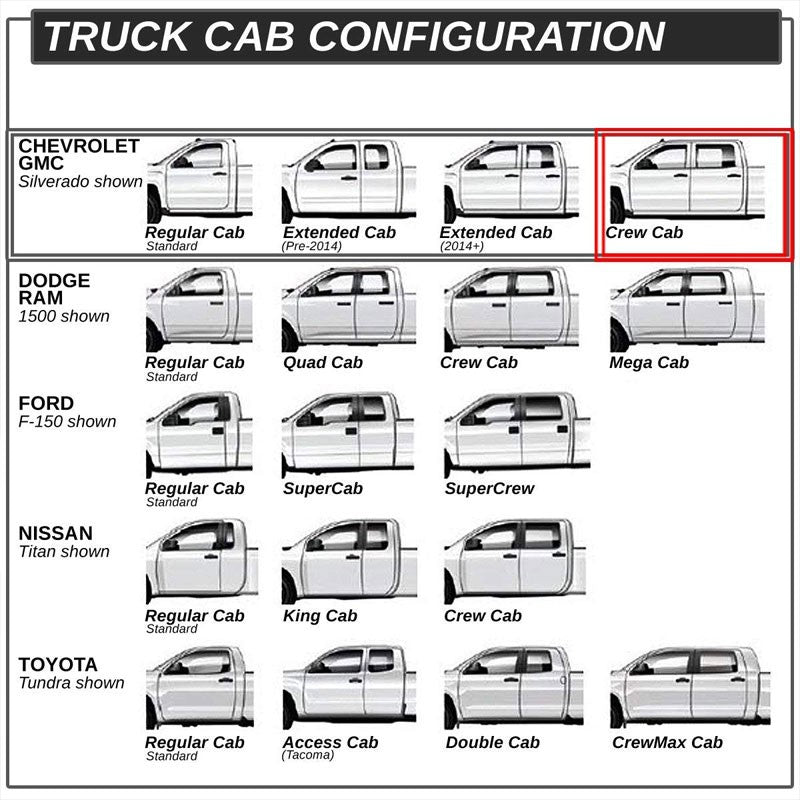Extruded Flat Metal Running Board Nerf Bar For 07-18 Silverado 1500 Crew Cab