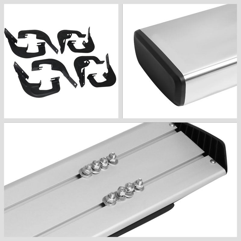 Extruded Flat Metal Running Board Nerf Bar For 07-18 Silverado 1500 Crew Cab