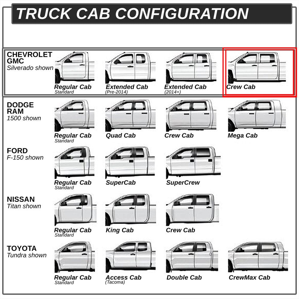 Flat Board Slant Black Running Board Nerf Bar For 07-18 Silverado 1500 Crew Cab
