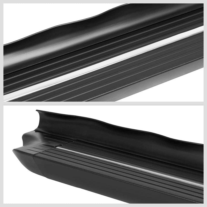 Flat Body Black Running Board Nerf Bar For 07-18 Jeep Wrangler 4-Door (JK)