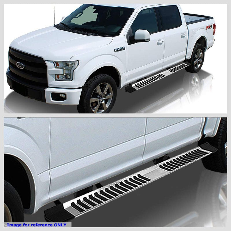 Flat Board Stripe Pad Black Running Board Nerf Bar For 15+ Ford F150 Crew Cab