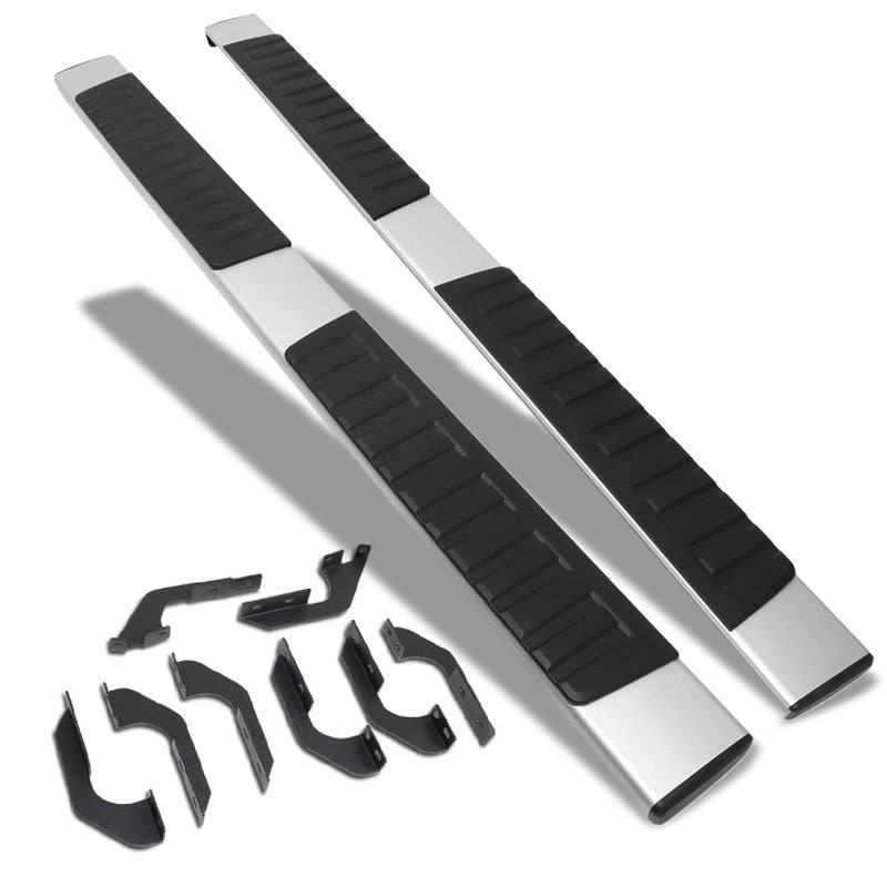 Flat Board Metal Running Board Nerf Bar For 07-21 Toyota Tundra XK50 Crew Cab