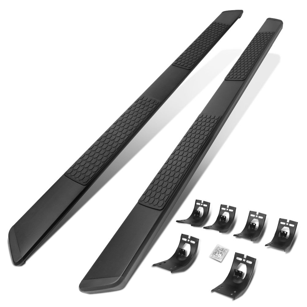 88" Flat Honeycomb 2 Pad Black Running Board Nerf Bar For 09-18 Ram Crew Cab