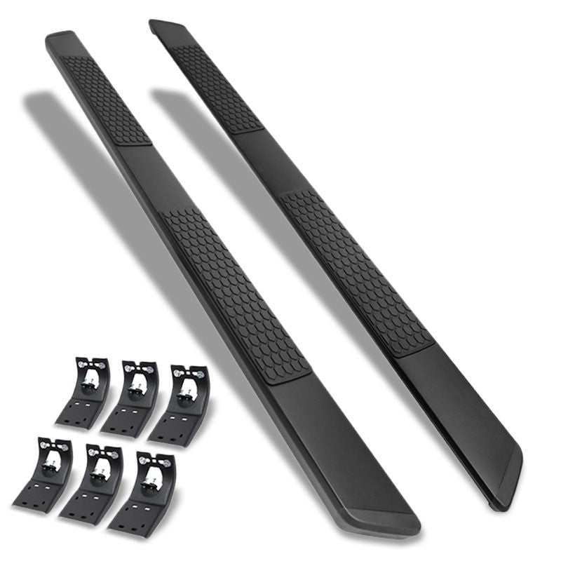 Alu Flat Honeycomb 2 Pad Black Running Board Nerf Bar For 09-18 Ram Crew Cab