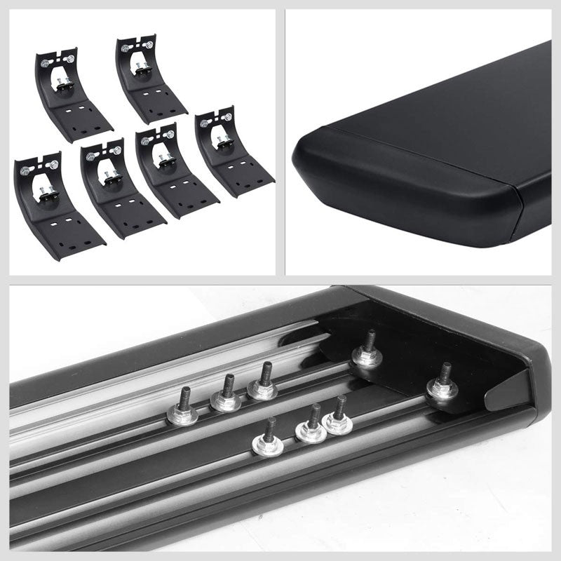 Alu Flat Honeycomb 2 Pad Black Running Board Nerf Bar For 09-18 Ram Crew Cab