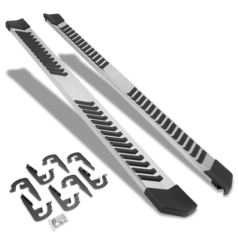 Flat Board Stripe Pad Metal Running Board Nerf Bar For 04-14 Ford F-150 Crew Cab