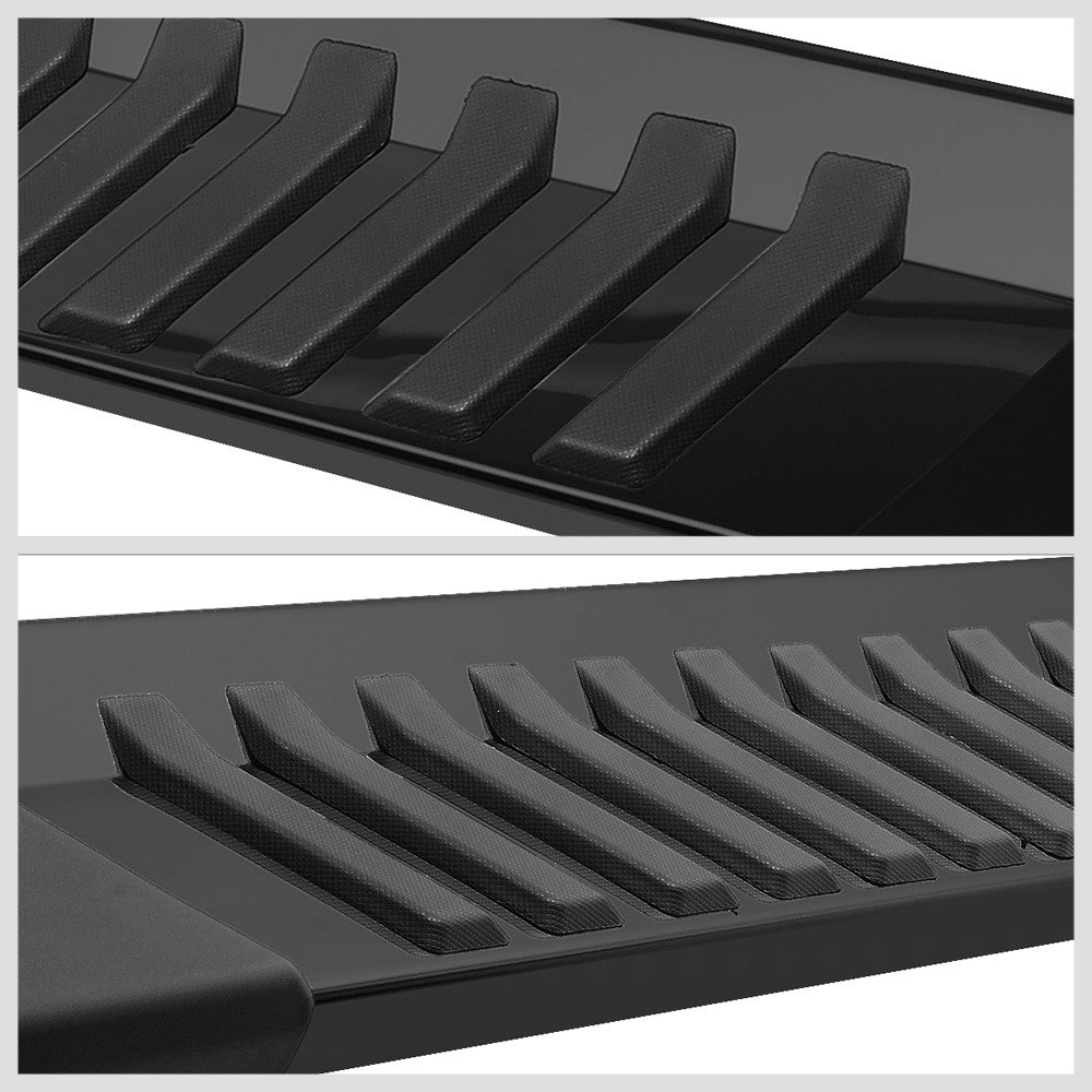 Flat Black Aluminum Running Board Nerf Bar For 99-16 Ford Super Duty Crew Cab