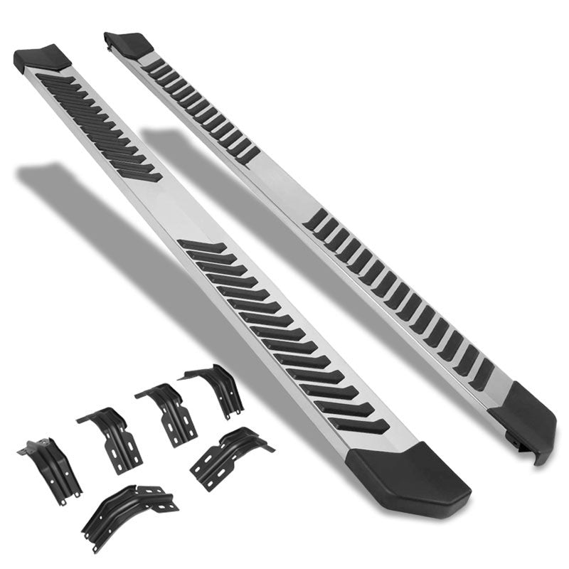 Flat Board Stripe Pad Metal Running Board Nerf Bar For 99-16 Ford SD Crew Cab
