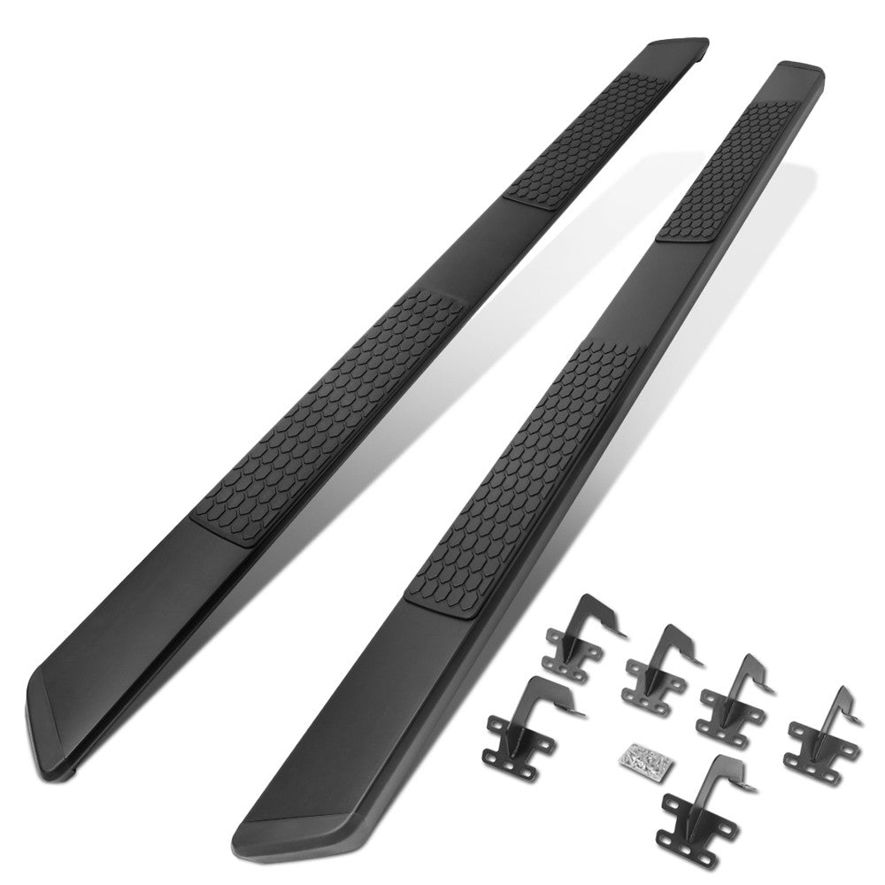 Flat Honeycomb 2 Pad Black Running Board Nerf Bar For 19+ Ram 1500 Crew Cab