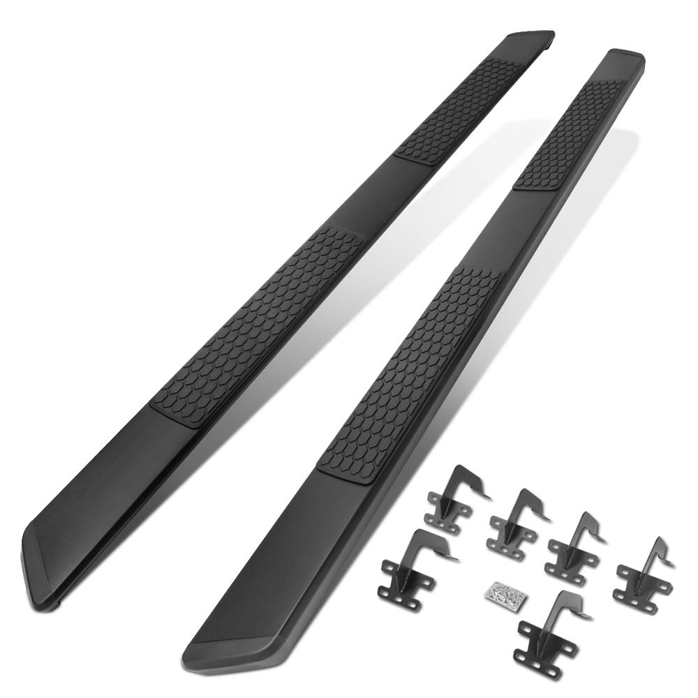 Flat Honeycomb 2 Pad Black Running Board Nerf Bar For 19+ Ram 1500 Extended Cab