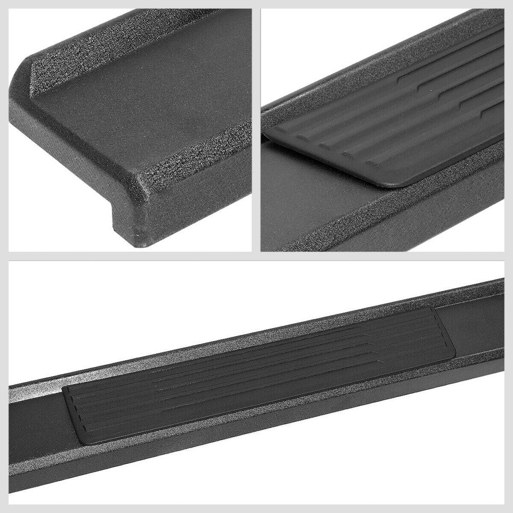 OE Retangular Style Black Running Board Nerf Bar For 18+ Jeep Wrangler JL 4Dr