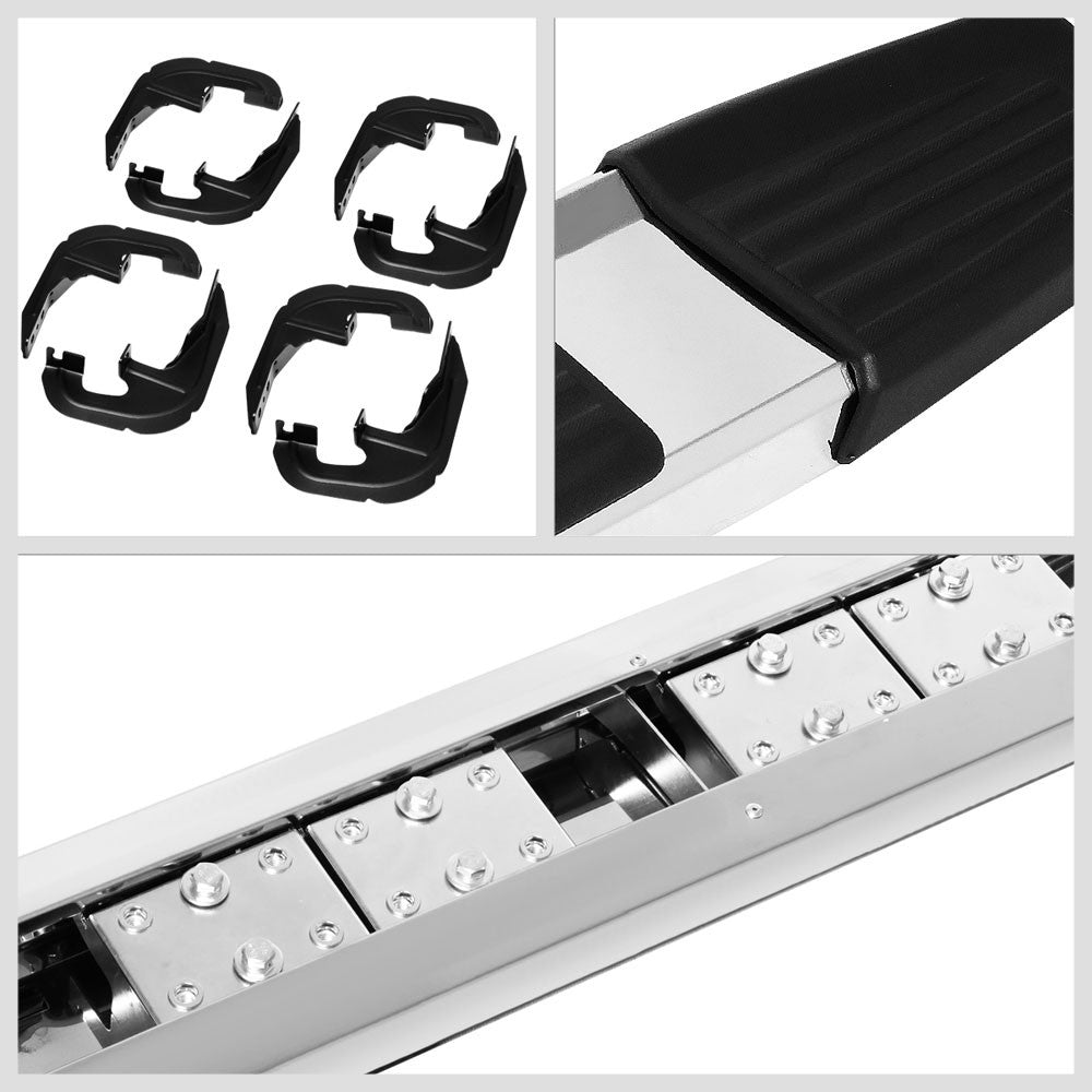 Flat/5.25 Cap Metal Running Board Nerf Bar For 19+ Silverado/Sierra Crew Cab