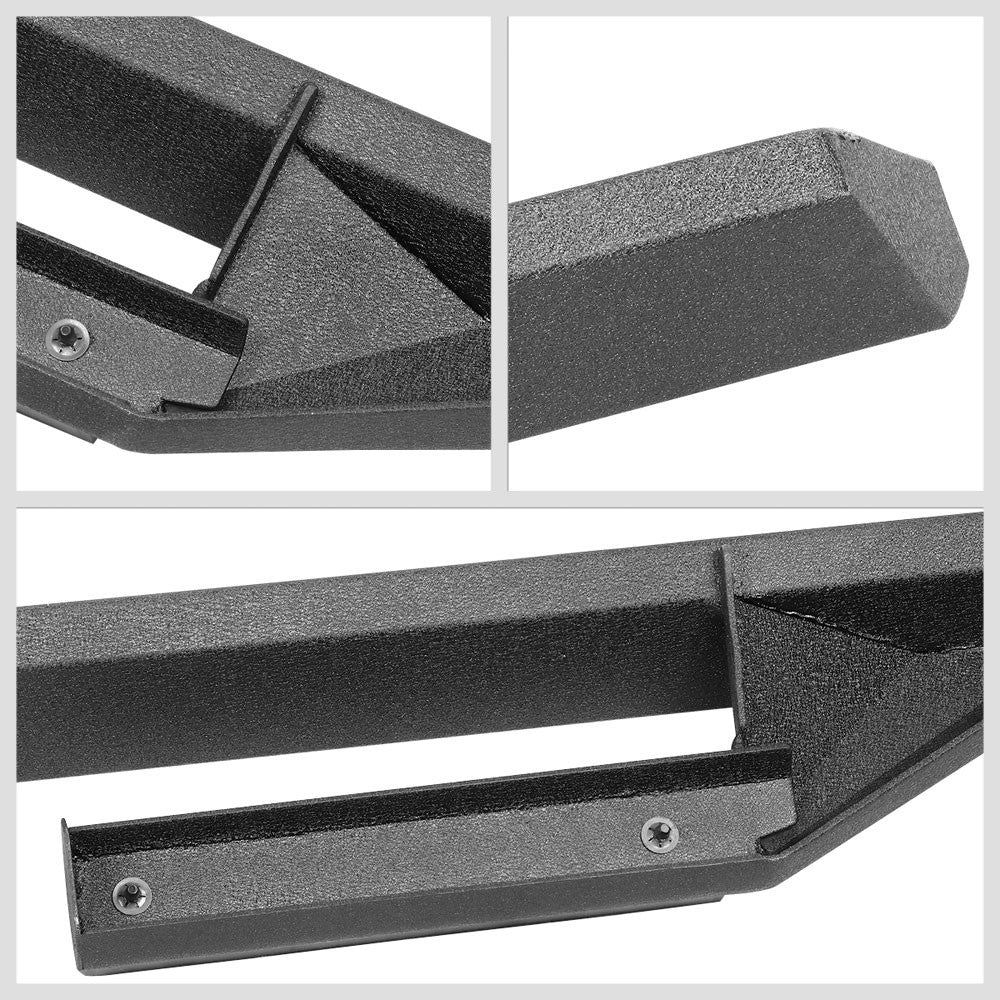 Branch-Out Black Running Board Nerf Bar For 18+ Jeep Wrangler JL 4Dr Unlimited