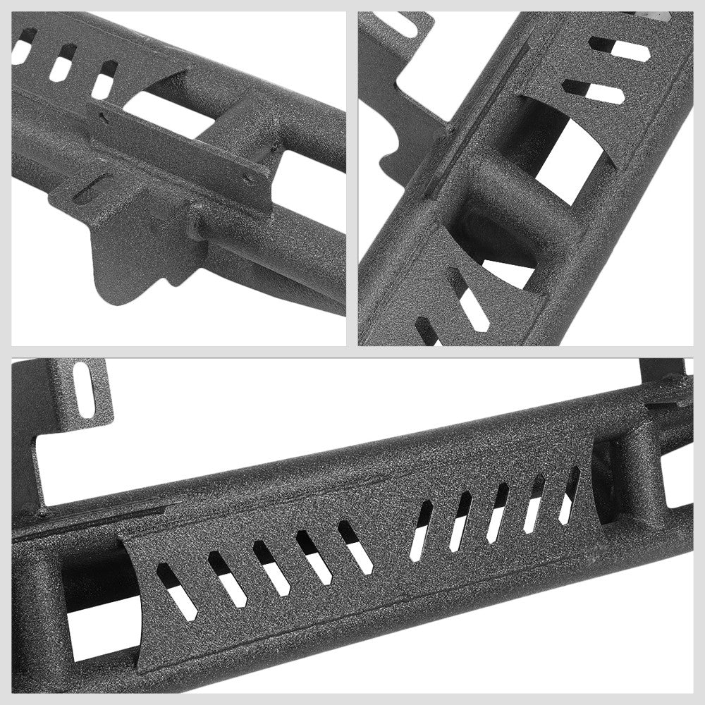 76" Steel Girder Black Running Board Nerf Bar For 18+ Jeep Wrangler JL 4Dr