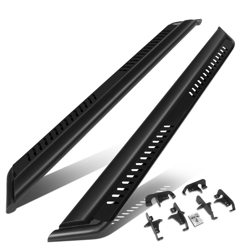 Oval Dropped Step Black Running Board Nerf Bar For 18+ Jeep Wrangler JL 4Dr