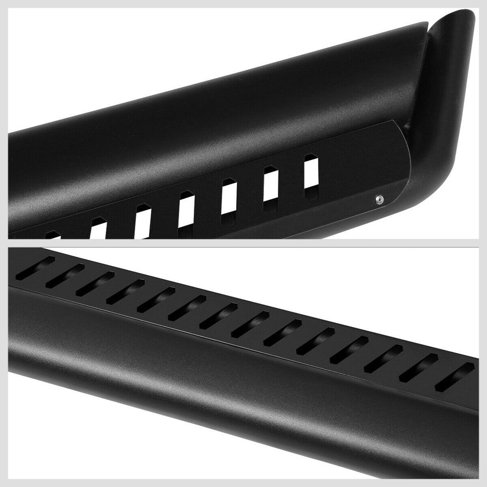 Oval Dropped Step Black Running Board Nerf Bar For 18+ Jeep Wrangler JL 4Dr
