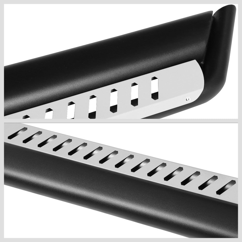 Oval Dropped Step Metal Running Board Nerf Bar For 18+ Jeep Wrangler JL 4Dr