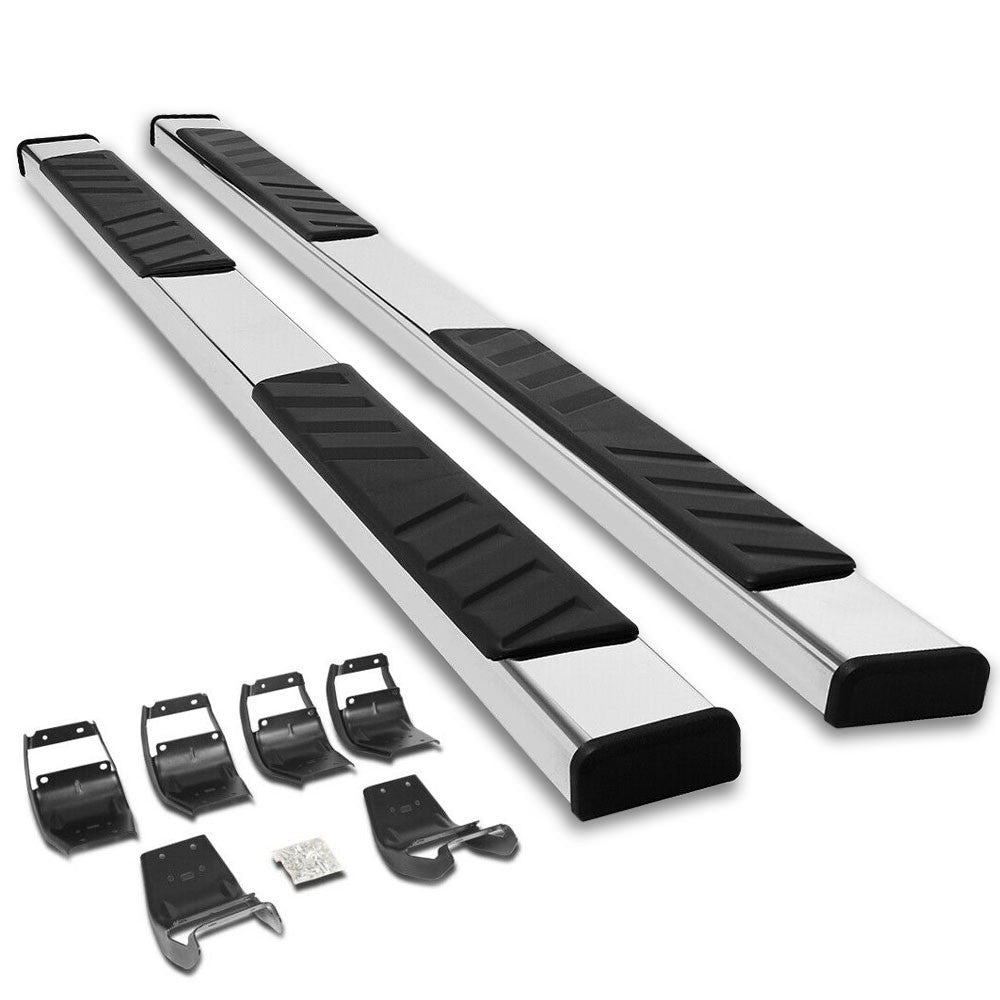Flat Board Slant Metal Running Board Nerf Bar For 15+ F-150 P552 P702 Crew Cab