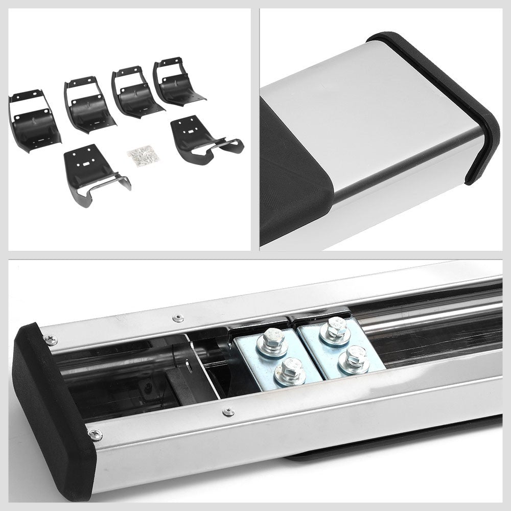 Flat Board Slant Metal Running Board Nerf Bar For 15+ F-150 P552 P702 Crew Cab