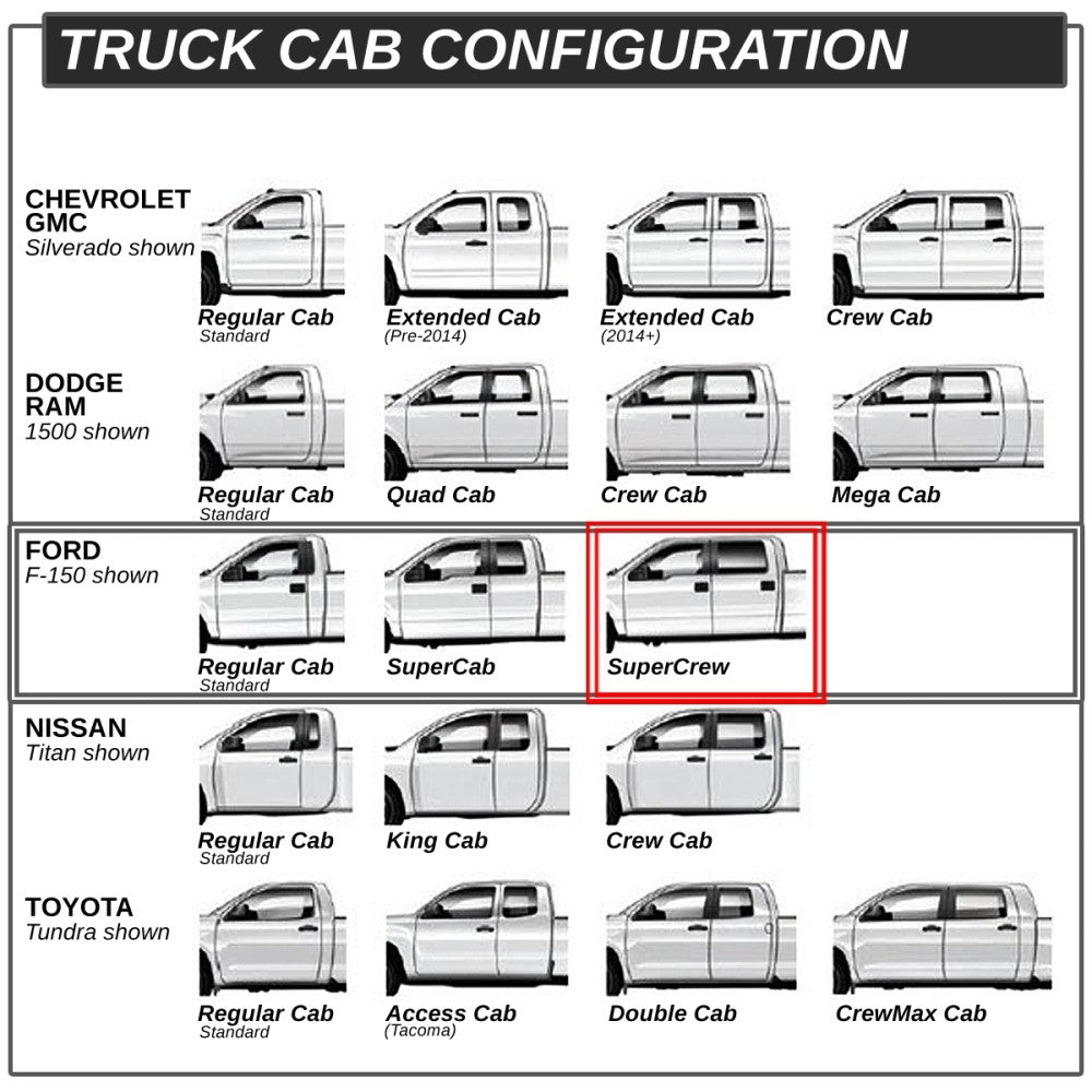 Flat Step/5.25 Cap Metal Running Board Nerf Bar For 04-14 Ford F-150 Crew Cab