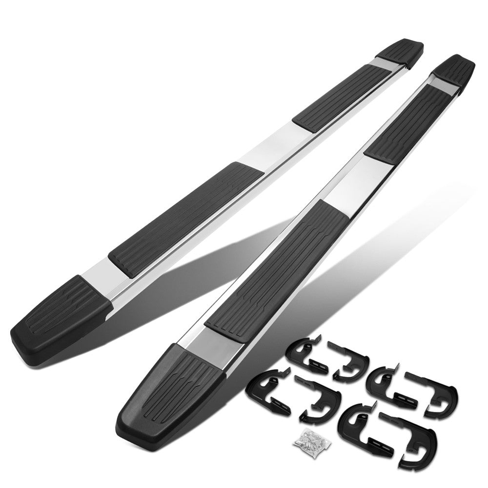 Flat Step/5.25 Cap Metal Running Board Nerf Bar For 04-14 Ford F150 Extended Cab