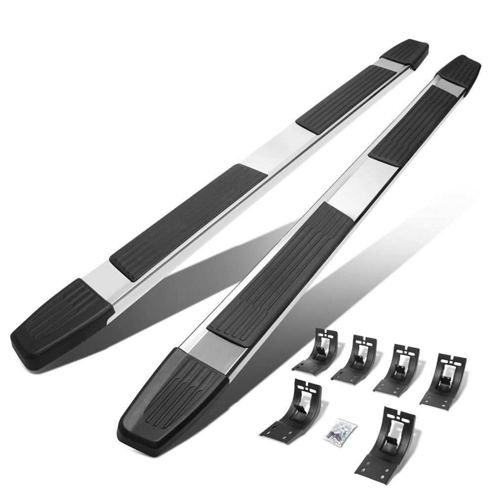 Flat Step/5.25 Cap V2 Metal Running Board Nerf Bar For 09-18 Ram 1500 Crew Cab