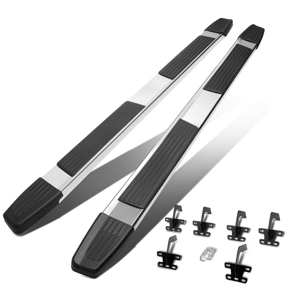Flat Step/5.25 Cap Metal Running Board Nerf Bar For 19+ Ram 1500 DT Crew Cab