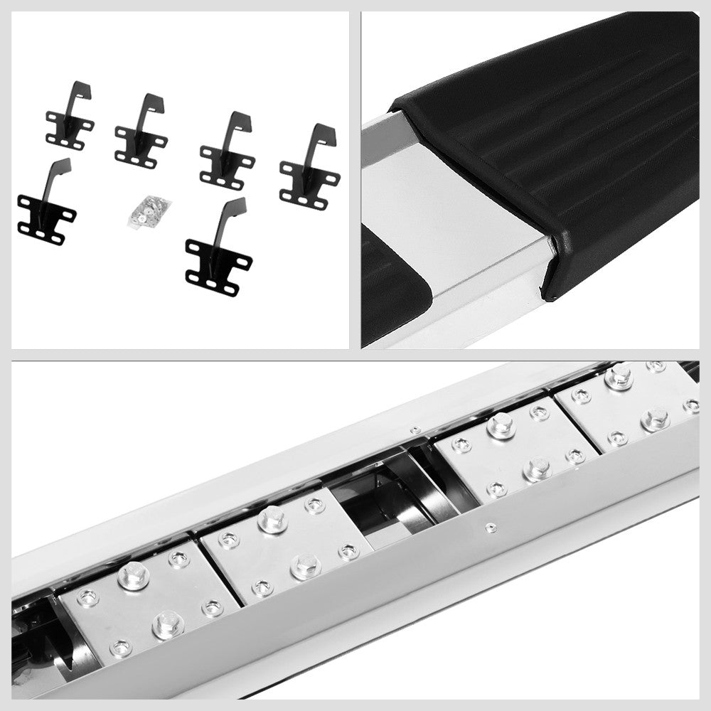 Flat Step/5.25 Cap T2 Metal Running Board Nerf Bar For 19+ Ram 1500 DT Crew Cab