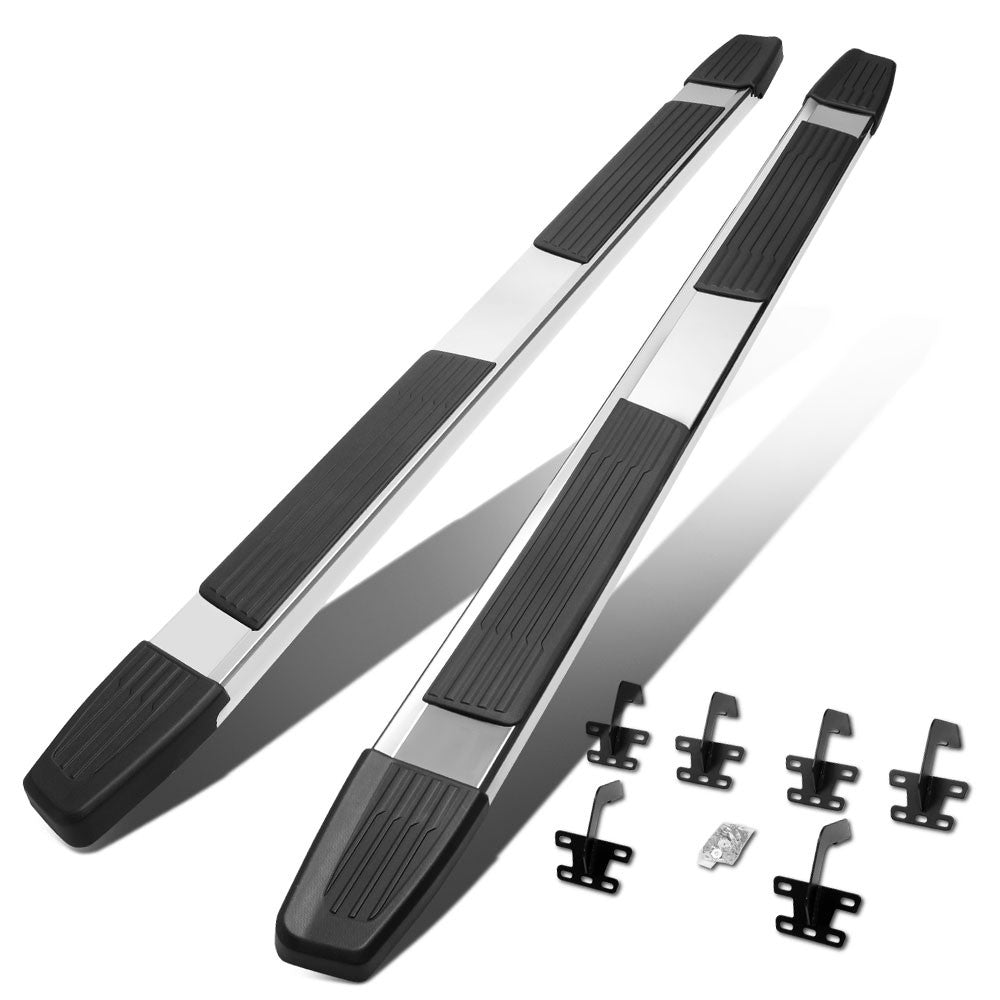 Flat Step/5.25 Cap Metal 80" Running Board NerfBar For 19+ Ram 1500 Extended Cab