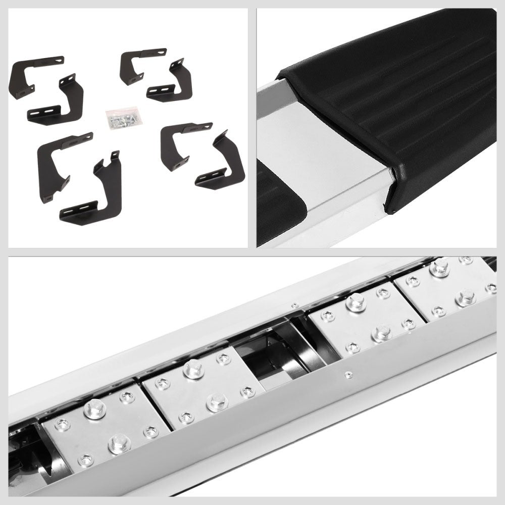 Flat Step/5.25 Cap Metal Running Board Nerf Bar For 07-21 Tundra XK50 Crew Cab