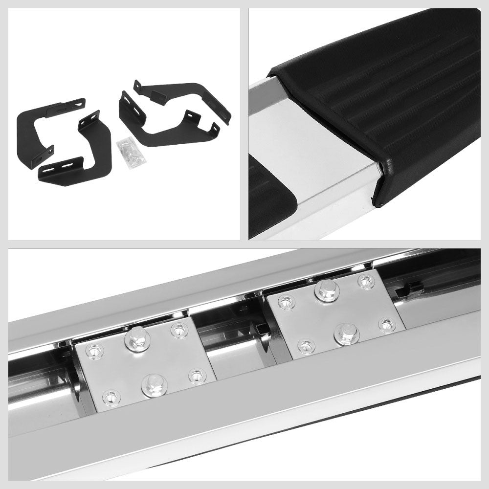 Flat Step/5.25 Cap Metal Running Board Nerf Bar For 07-17 Tundra Standard Cab