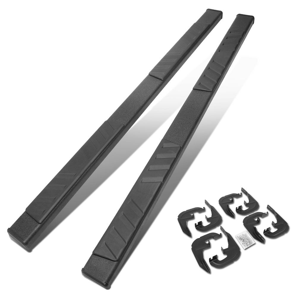 Flat Board Slant Black Running Board Nerf Bar For 19+ Silverado/Sierra Crew Cab