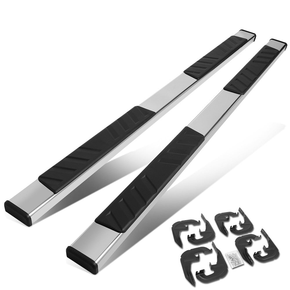 Flat Board Slant Metal Running Board Nerf Bar For 19+ Silverado/Sierra Crew Cab