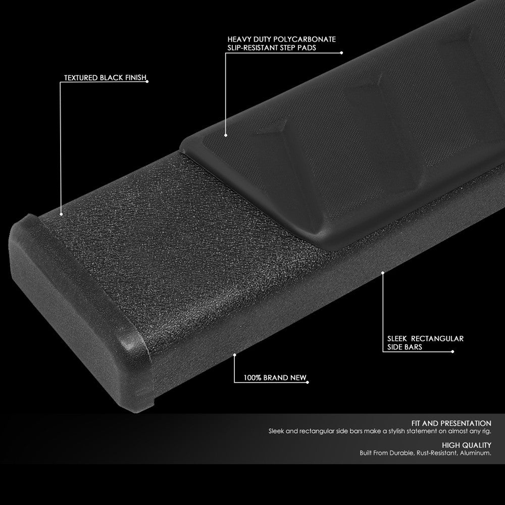 Flat Board Slant Black Running Board Nerf Bar For 19+ Ram 1500 DT Extended Cab
