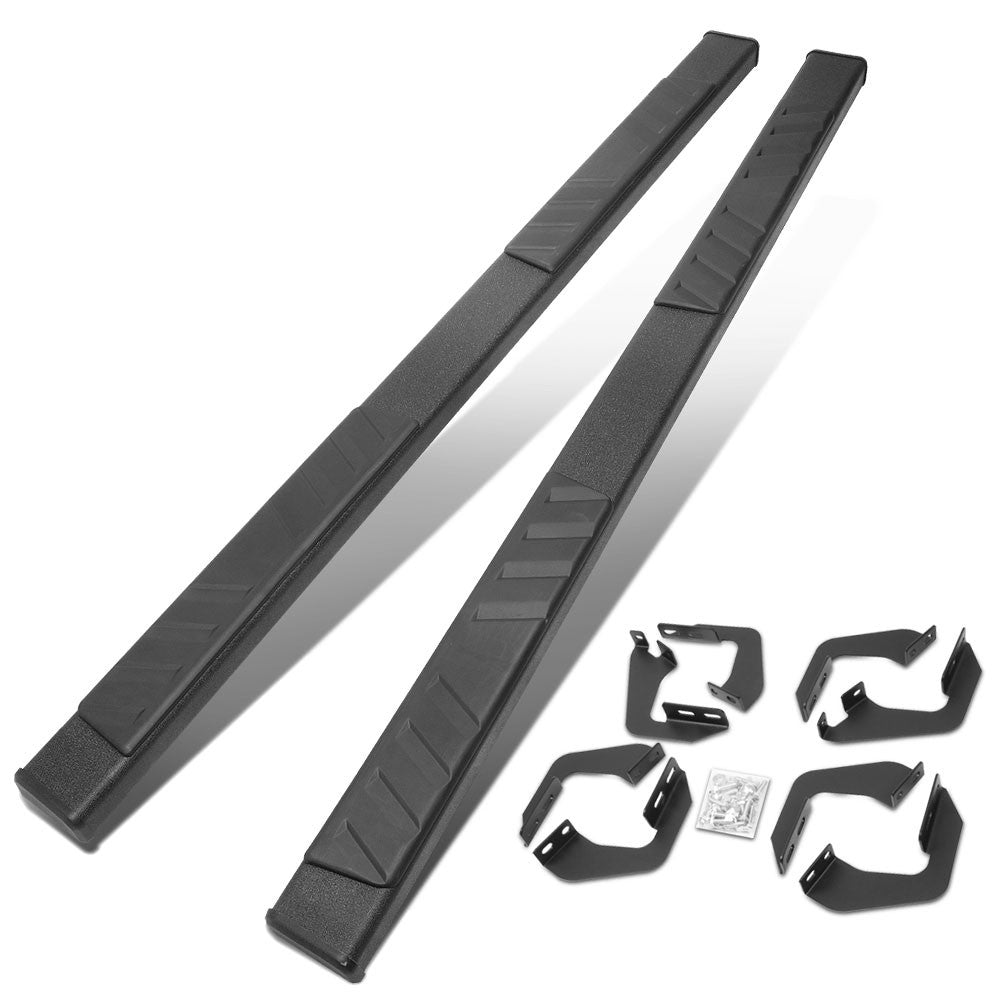 Flat Cross Pad Black Running Board Nerf Bar For 07-21 Tundra XK50 Extended Cab