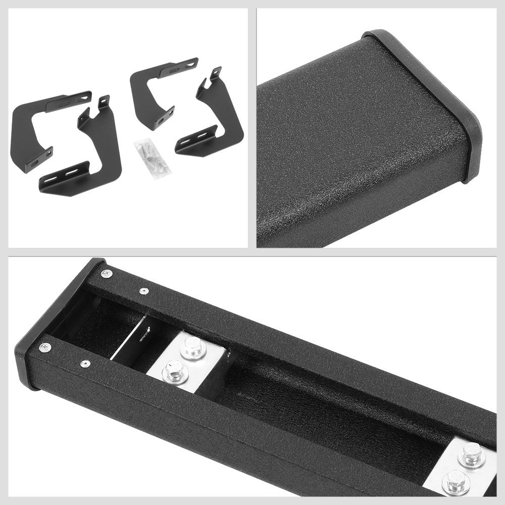 55" Black Slant Pattern Pad Running Board For 07-17 Tundra XK50 Standard Cab