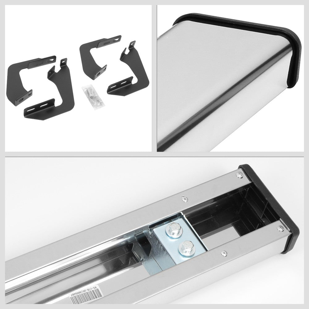 Flat Cross Pad Metal Running Board Nerf Bar For 07-17 Tundra XK50 Standard Cab
