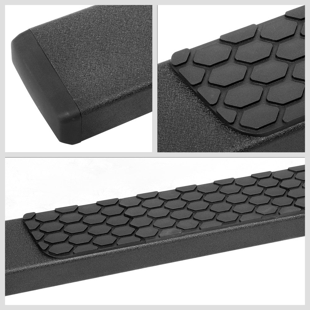 Flat Honeycomb 1 Pad Black Running Board Nerf Bar For 19+ Ram 1500 DT Crew Cab