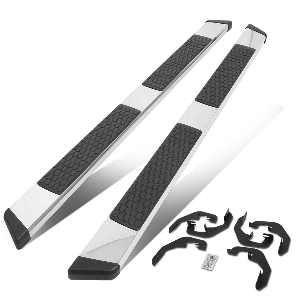 73" Metallic Honeycomb Running Board For 07-19 Silverado Sierra Extended Cab