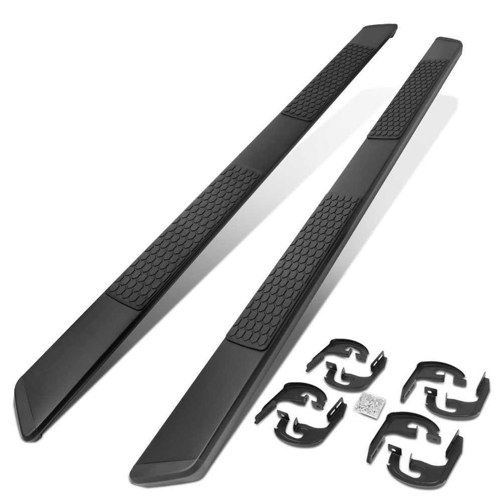 80" BLK Honeycomb/Slant Cap Running Board For 04-14 F-150 P221 P415 Extended Cab