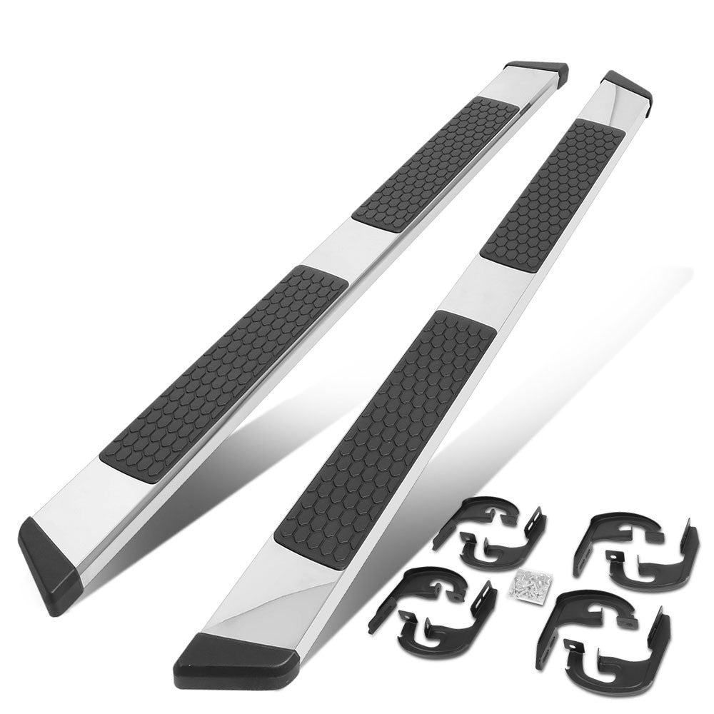 Honeycomb 2 Slant Pad Metal Running Board Nerf Bar For 04-14 F-150 Extended Cab