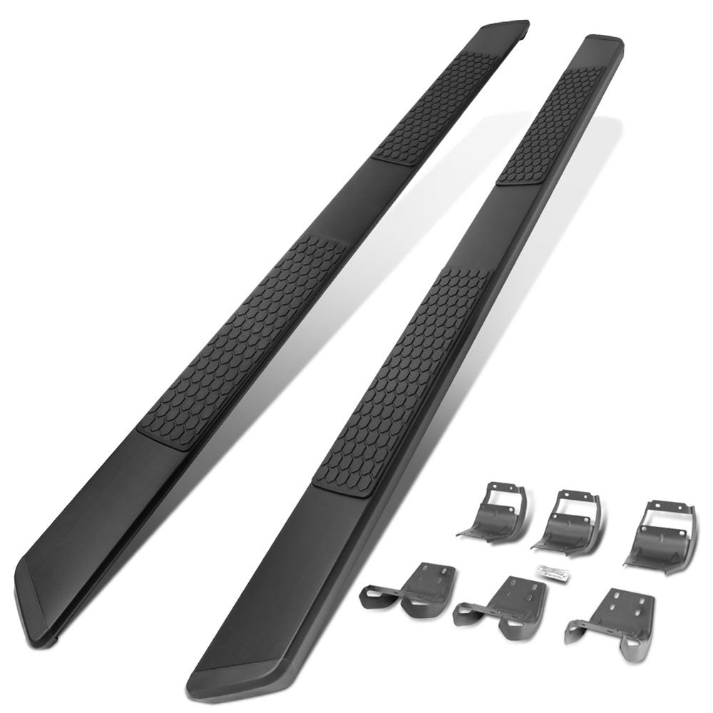 Flat Honeycomb 2 Pad Black Running Board Nerf Bar For 15+ Ford F150 Extended Cab