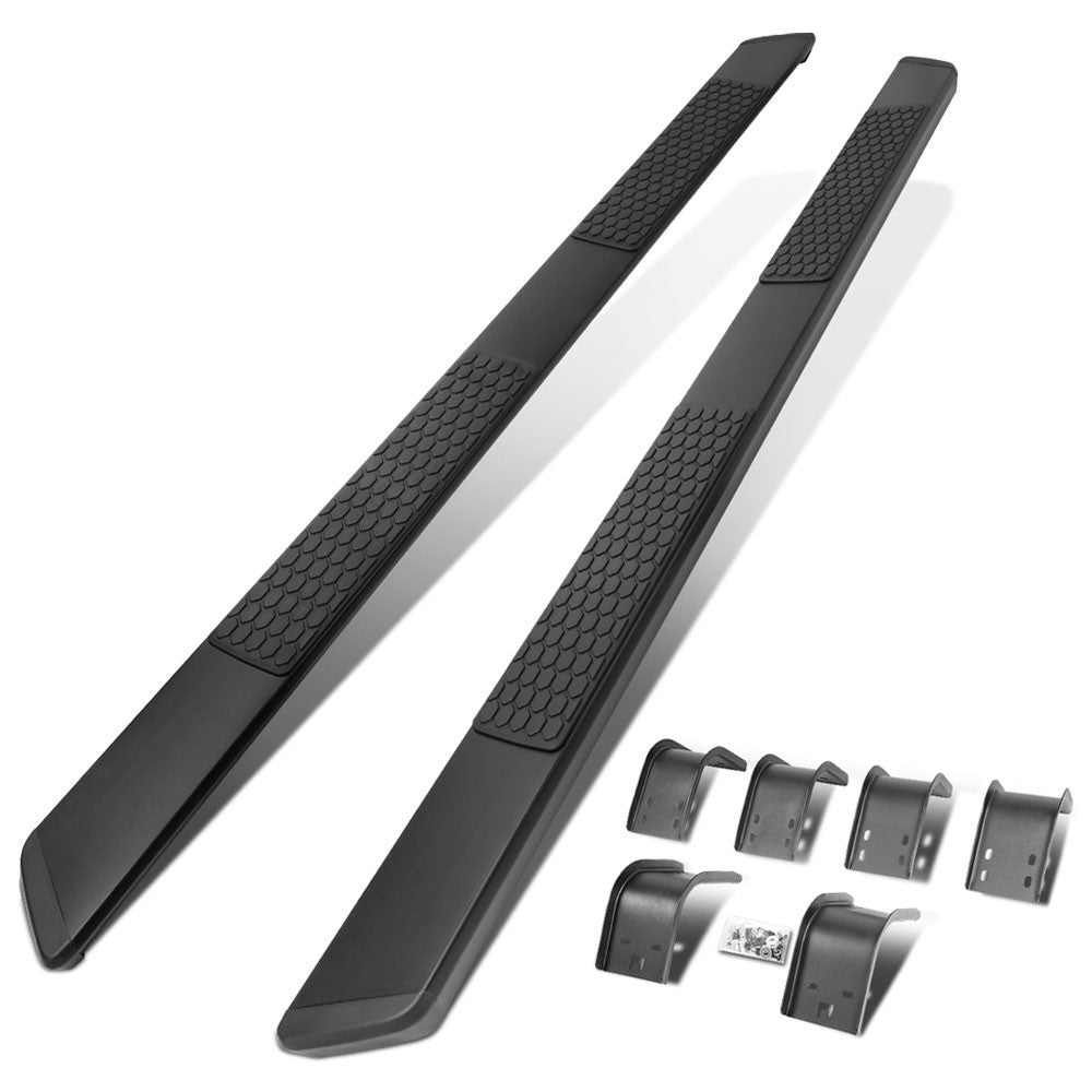 80" Flat Honeycomb 2 Pad Black Running Board Nerf Bar For 09-18 Ram Extended Cab