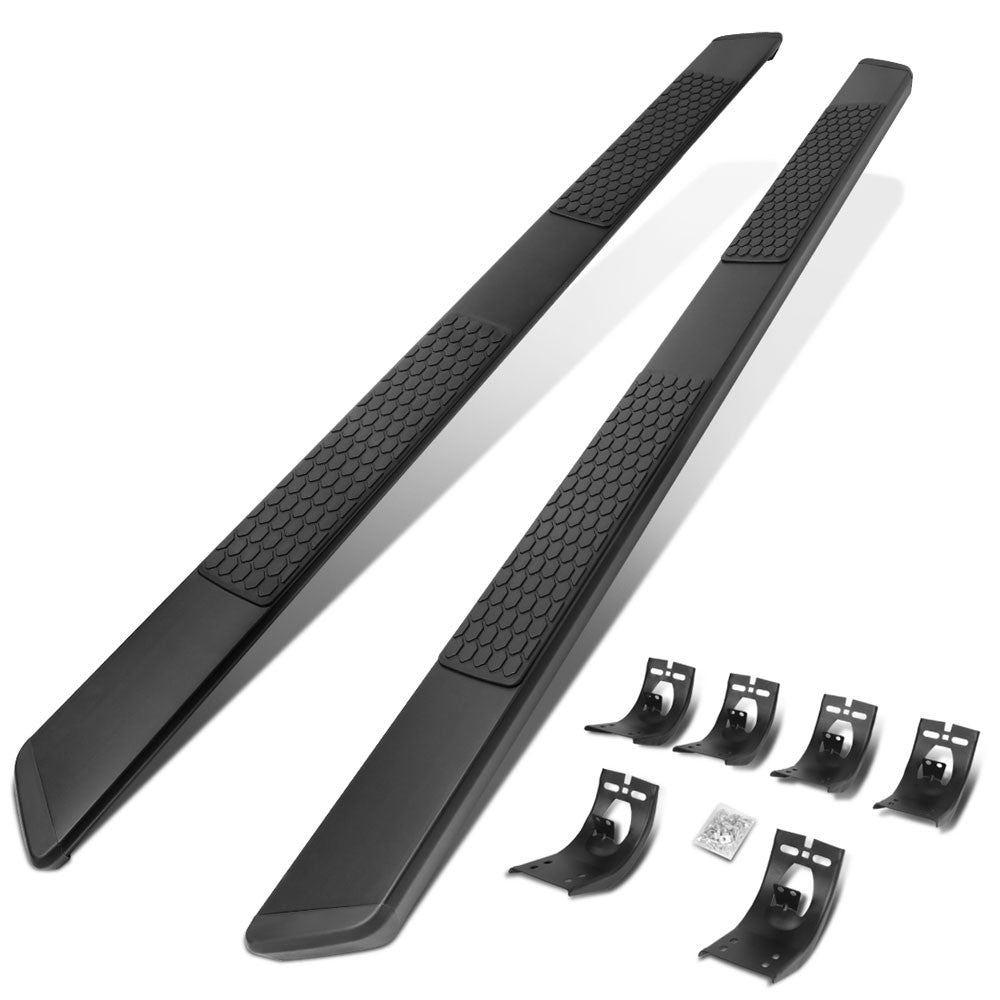 80" Black Honeycomb 2Pad/Slant Cap Running Board For 09-22 Ram 1500 Extended Cab