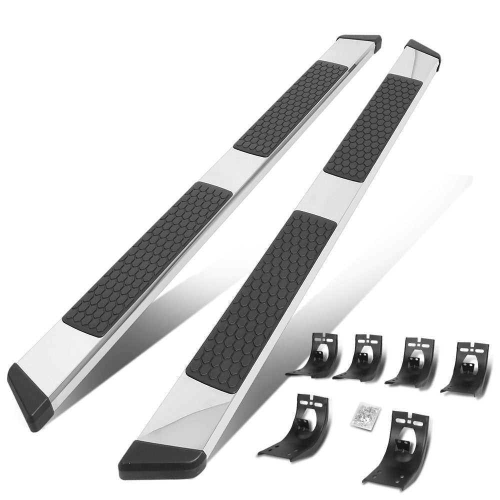 80" Honeycomb Slant Pad Metal Running Board Nerf Bar For 09-18 Ram Extended Cab